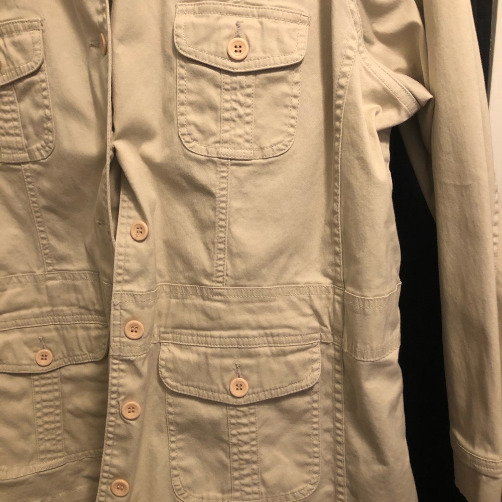 Plus size stretchy khaki blazer jacket